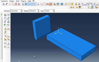 آموزش تغییر شکل ورق و جابجایی آن در اثر برخورد ضربه در آباکوس